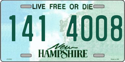 NH license plate 1414008