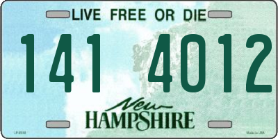 NH license plate 1414012