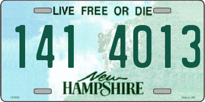 NH license plate 1414013