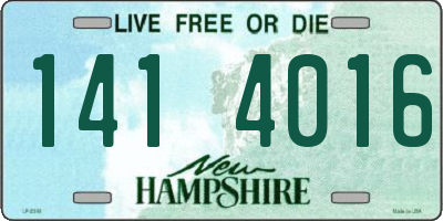 NH license plate 1414016
