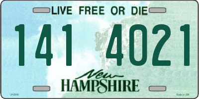 NH license plate 1414021