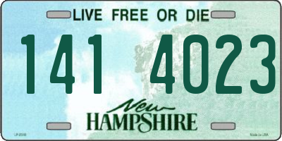 NH license plate 1414023