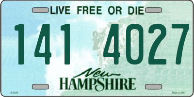 NH license plate 1414027