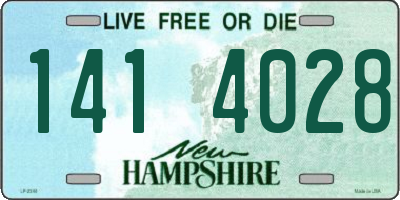 NH license plate 1414028