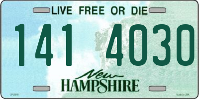 NH license plate 1414030