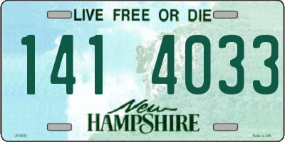 NH license plate 1414033
