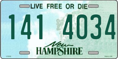 NH license plate 1414034