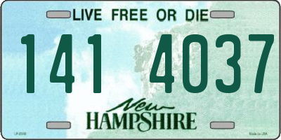 NH license plate 1414037