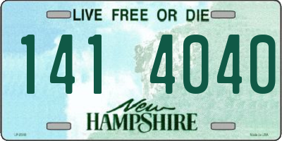 NH license plate 1414040