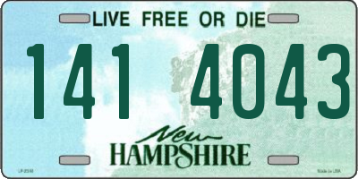 NH license plate 1414043