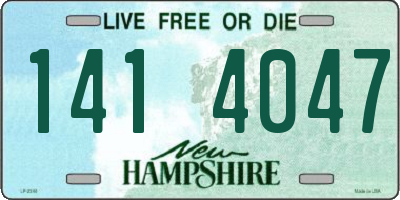 NH license plate 1414047