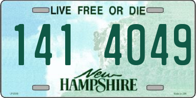 NH license plate 1414049