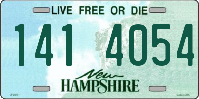 NH license plate 1414054