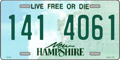 NH license plate 1414061