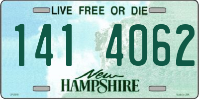 NH license plate 1414062
