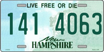 NH license plate 1414063