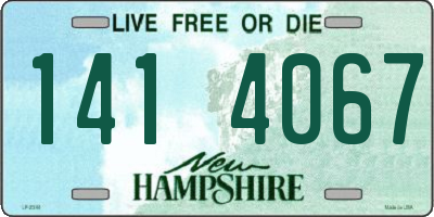 NH license plate 1414067