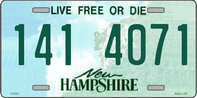 NH license plate 1414071