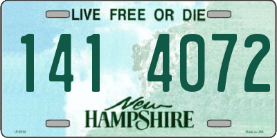 NH license plate 1414072