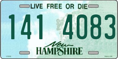 NH license plate 1414083