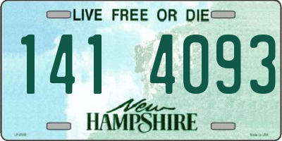 NH license plate 1414093