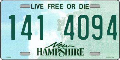 NH license plate 1414094