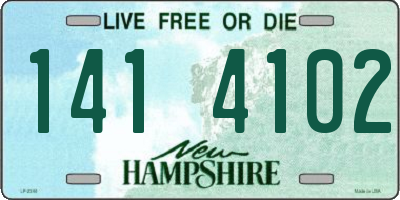 NH license plate 1414102