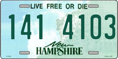 NH license plate 1414103