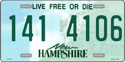 NH license plate 1414106