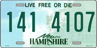 NH license plate 1414107