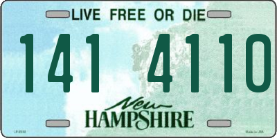 NH license plate 1414110