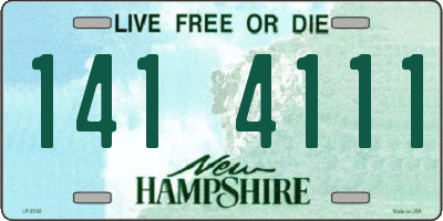 NH license plate 1414111