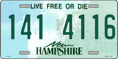 NH license plate 1414116