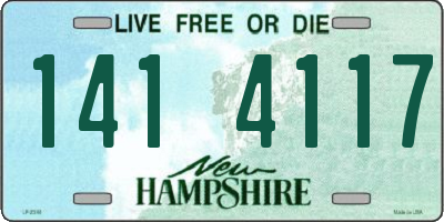 NH license plate 1414117