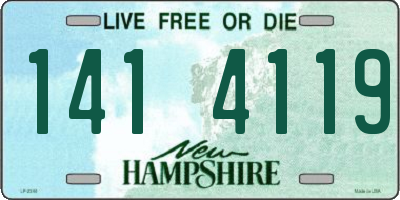 NH license plate 1414119