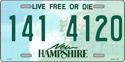 NH license plate 1414120