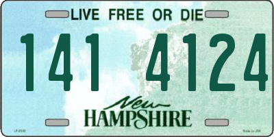 NH license plate 1414124