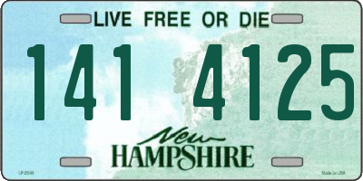 NH license plate 1414125