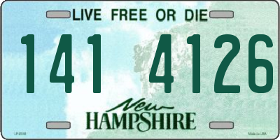 NH license plate 1414126