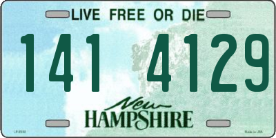NH license plate 1414129