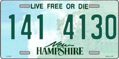 NH license plate 1414130