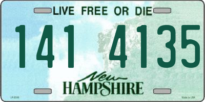 NH license plate 1414135