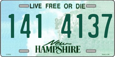 NH license plate 1414137