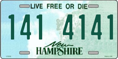 NH license plate 1414141