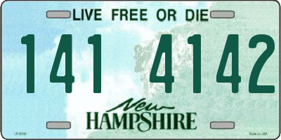 NH license plate 1414142