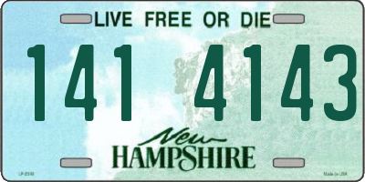 NH license plate 1414143