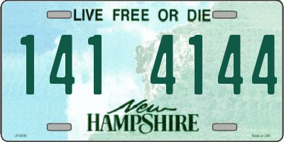 NH license plate 1414144