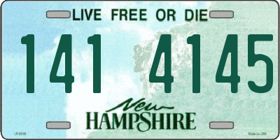 NH license plate 1414145