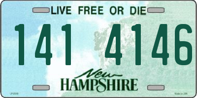 NH license plate 1414146