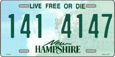 NH license plate 1414147